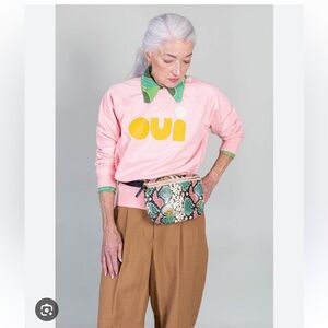 Clare V Fanny Pack - pastel painted snake